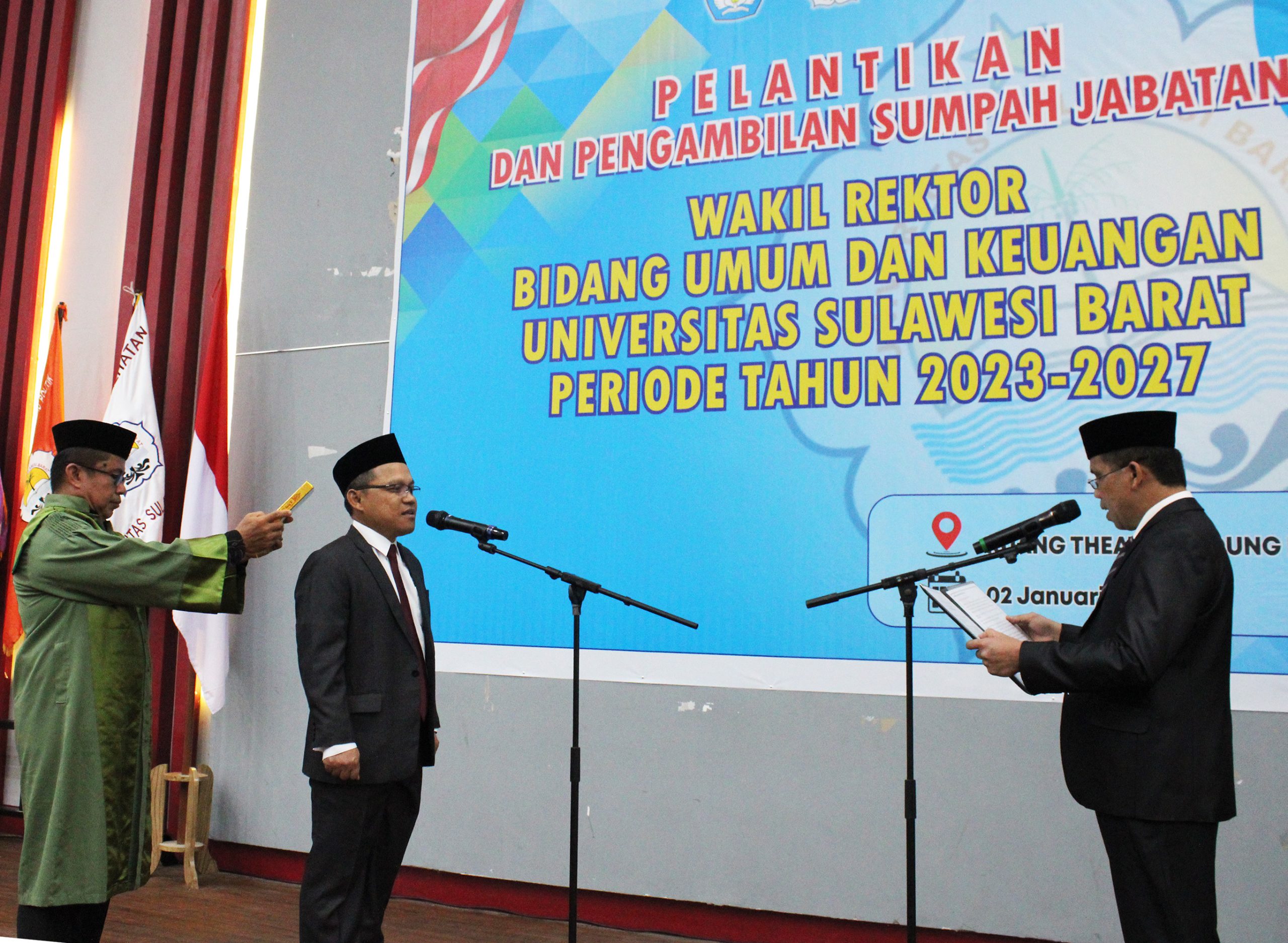 Resmi Dilantik Jadi  WR II Unsulbar, Prof. Oslan Siap Benahi Tata Kelola Keuangan dan SDM