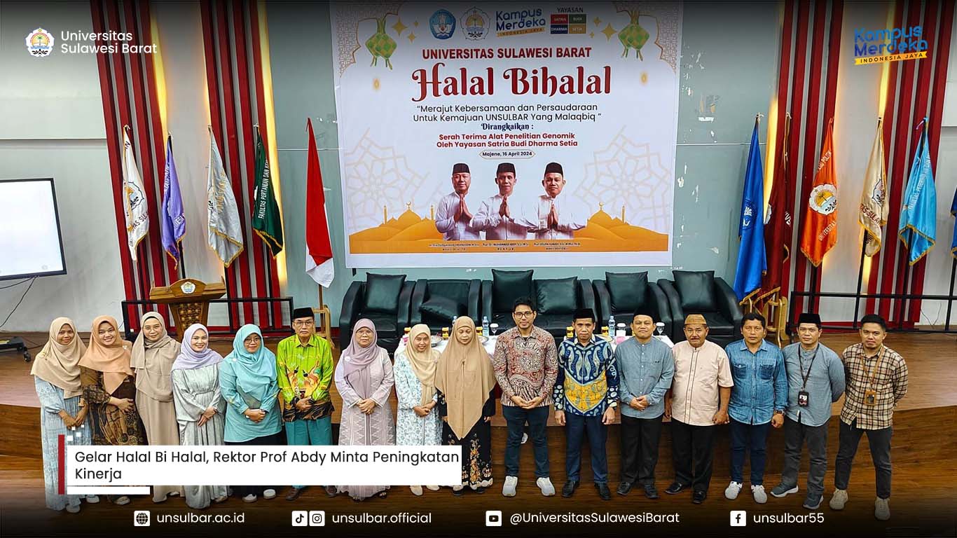 Halal Bi Halal Unsulbar Sekaligus Teken MoU dengan Yayasan Satria Budhi Dharma Setia