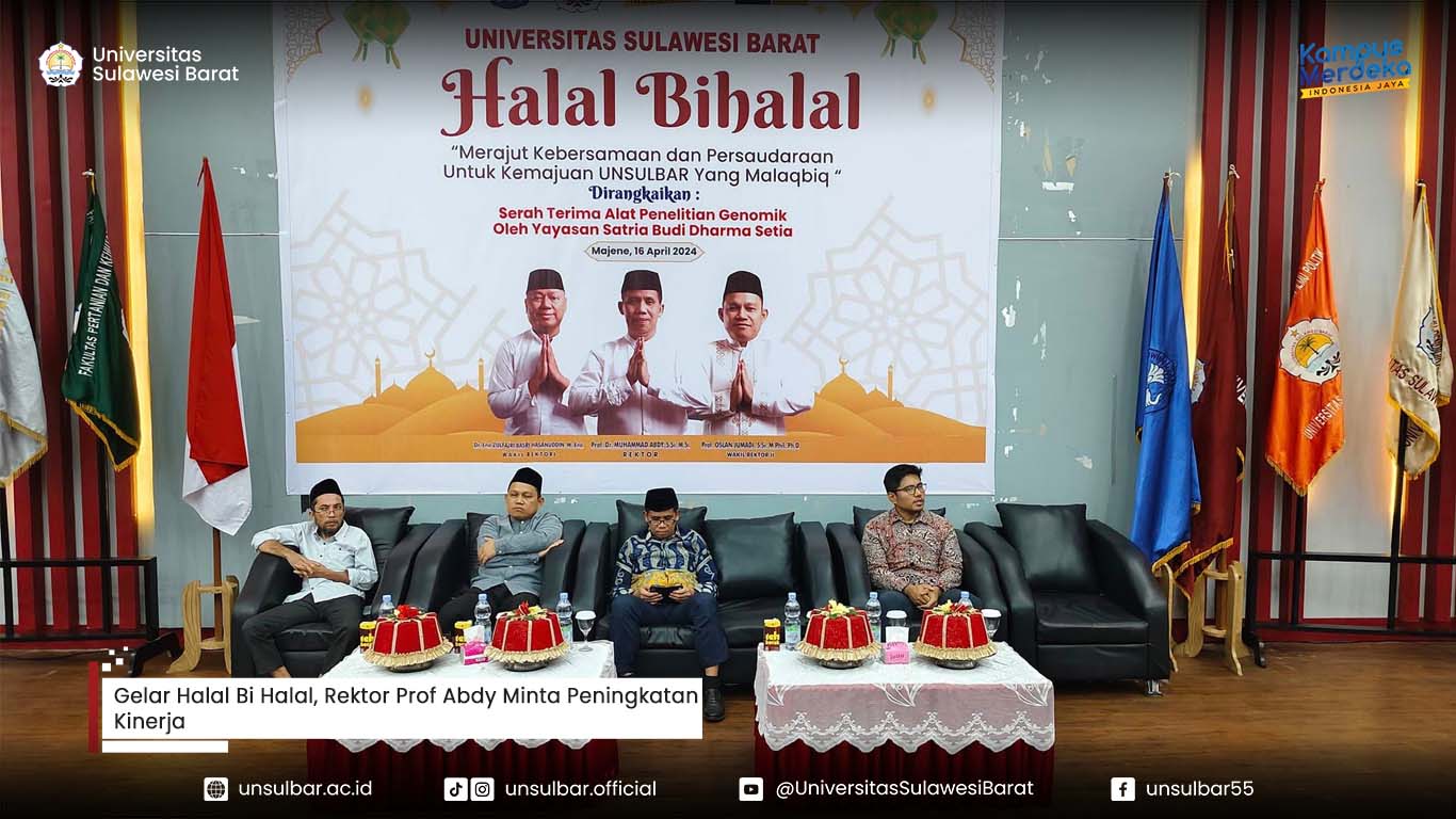 Halal Bi Halal Unsulbar Sekaligus Teken MoU dengan Yayasan Satria Budhi Dharma Setia