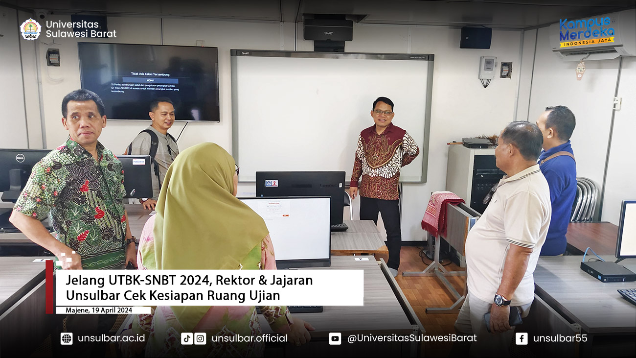 Jelang UTBK-SNBT 2024 Rektor Prof Abdy & Jajaran Cek Kesiapan Ruang Ujian