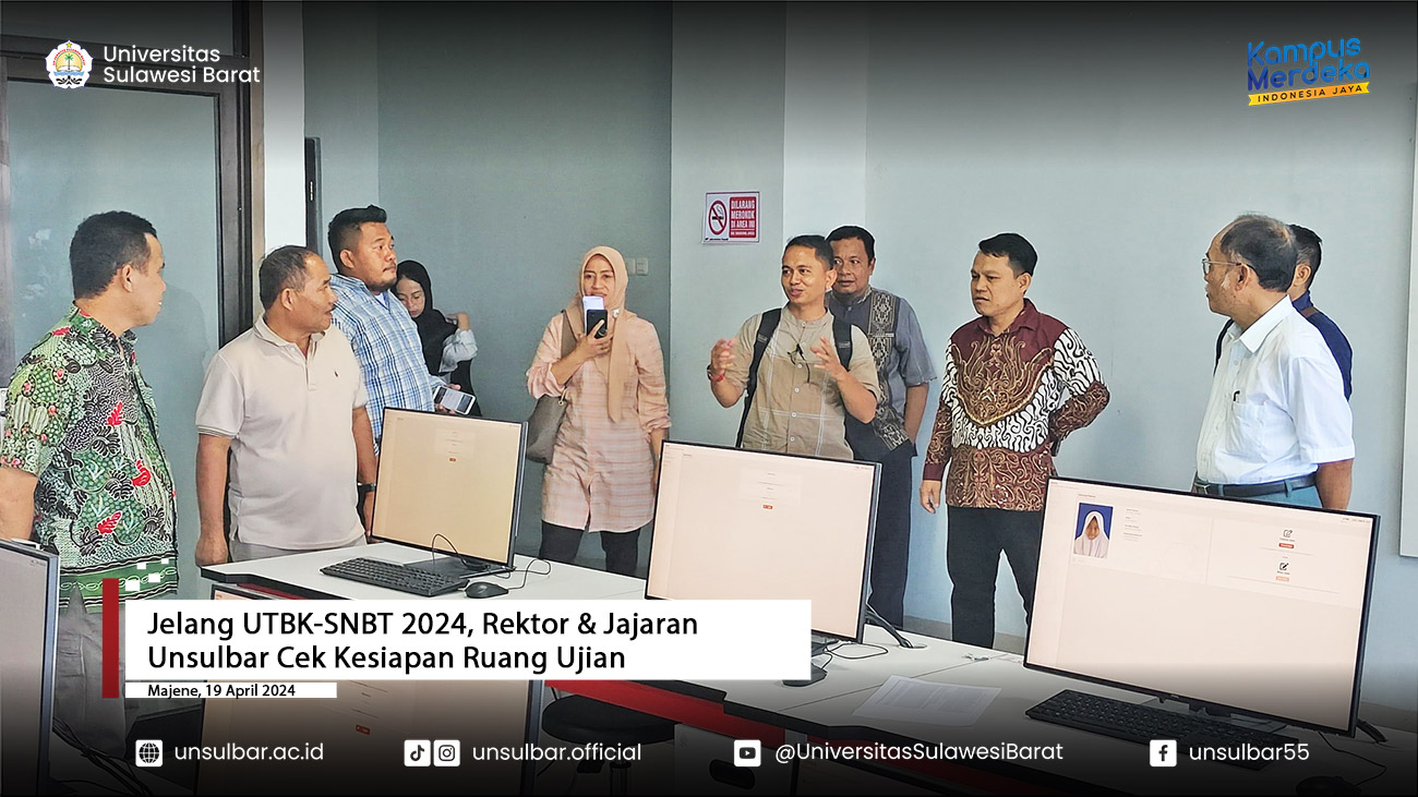 Jelang UTBK-SNBT 2024 Rektor Prof Abdy & Jajaran Cek Kesiapan Ruang Ujian