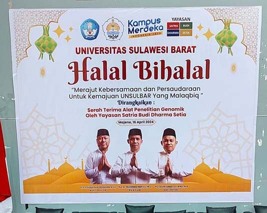 Halal Bi Halal Unsulbar Sekaligus Teken MoU dengan Yayasan Satria Budhi Dharma Setia