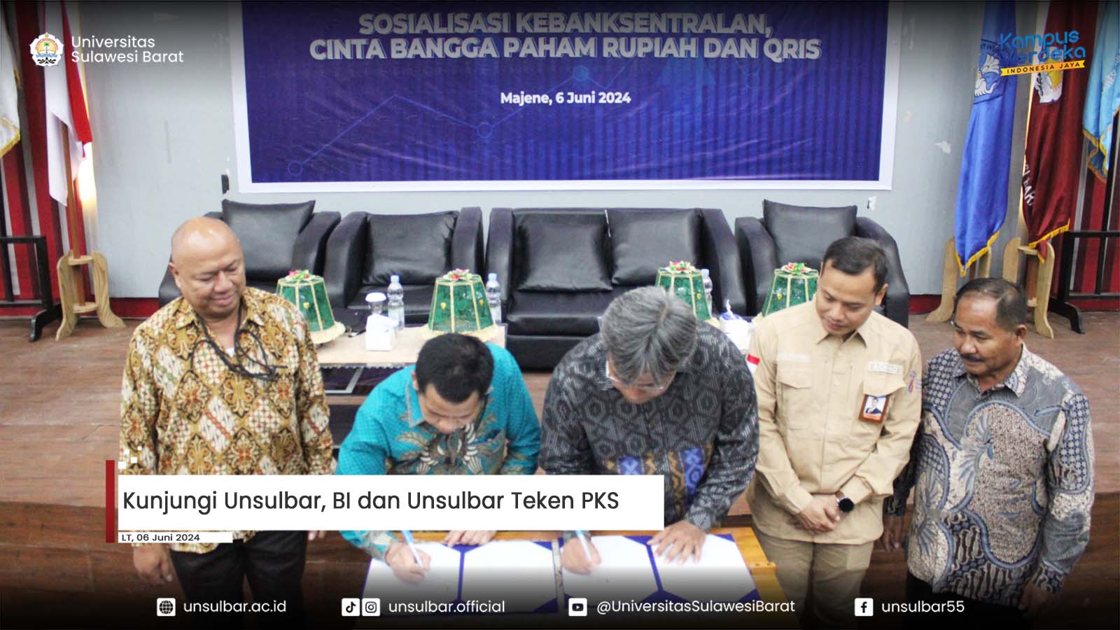 Kunjungi Unsulbar, BI dan Unsulbar Teken PKS