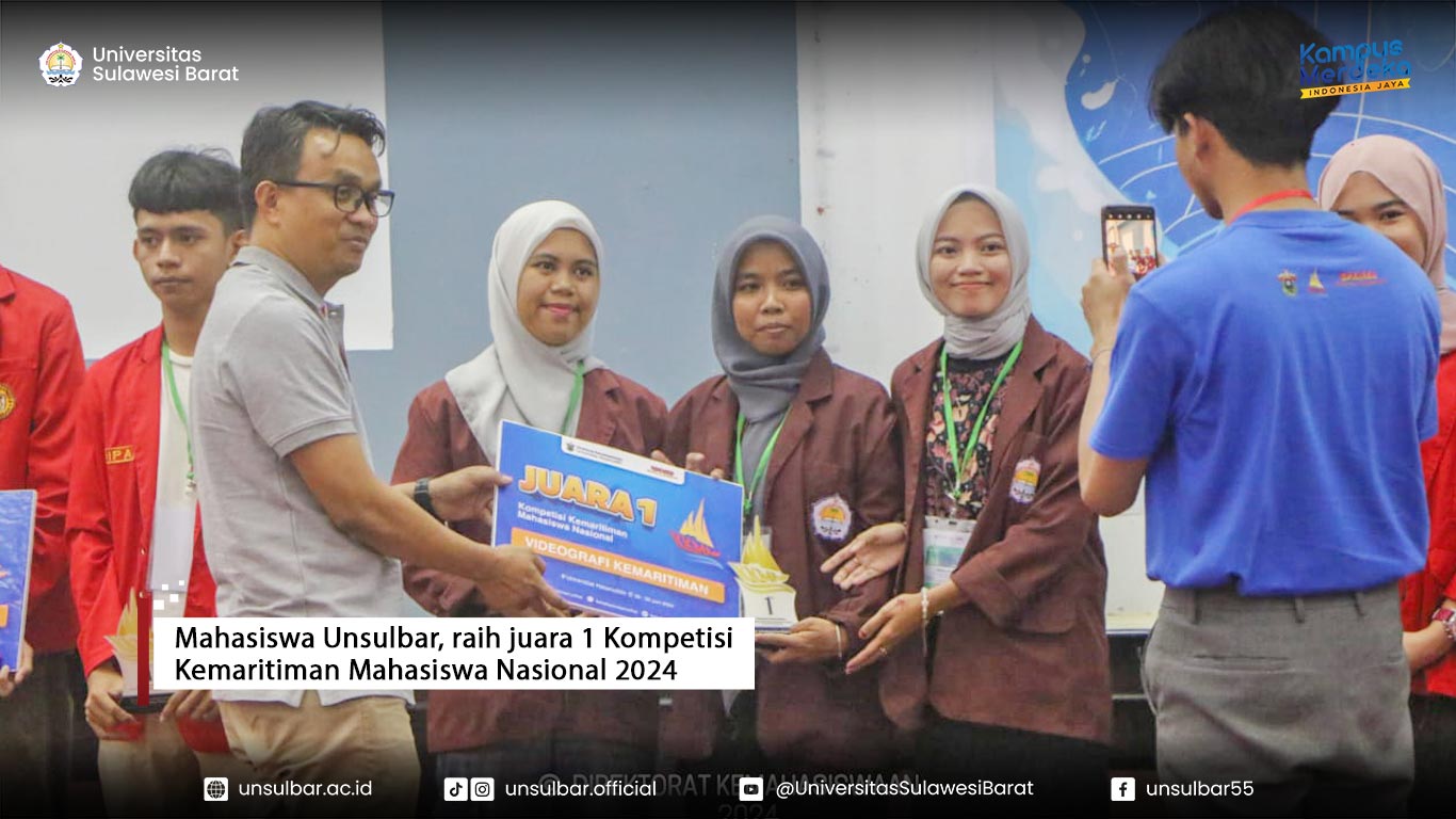 Mahasiswa Unsulbar, raih juara 1 Kompetisi Kemaritiman Mahasiswa Nasional 2024