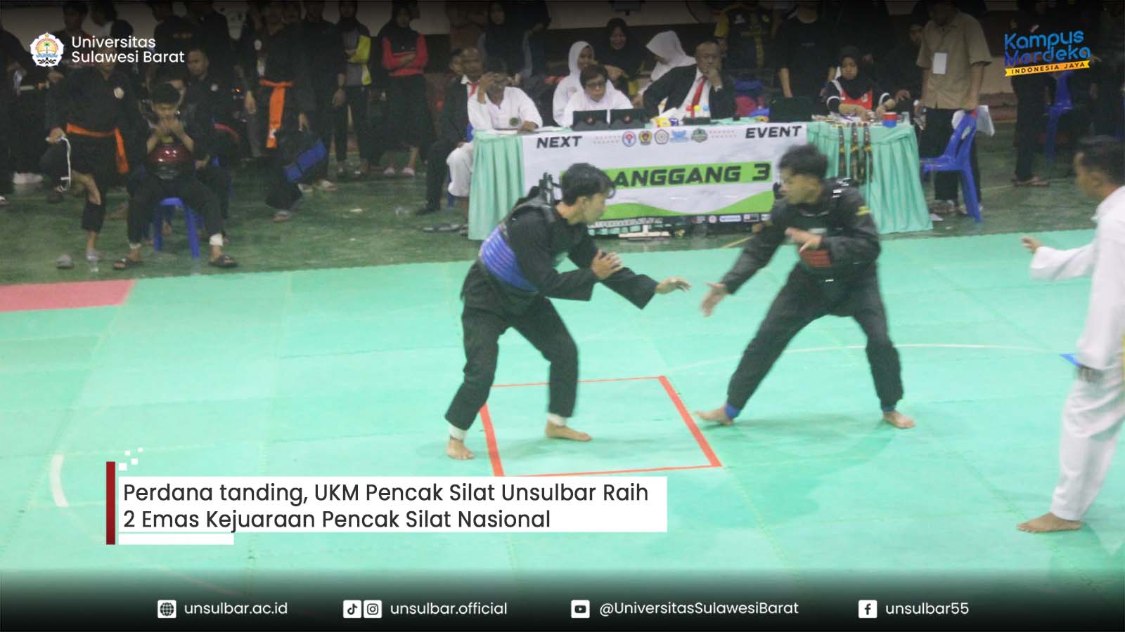 Perdana tanding, UKM Pencak Silat Unsulbar Raih 2 Emas Kejuaraan Pencak Silat Nasional