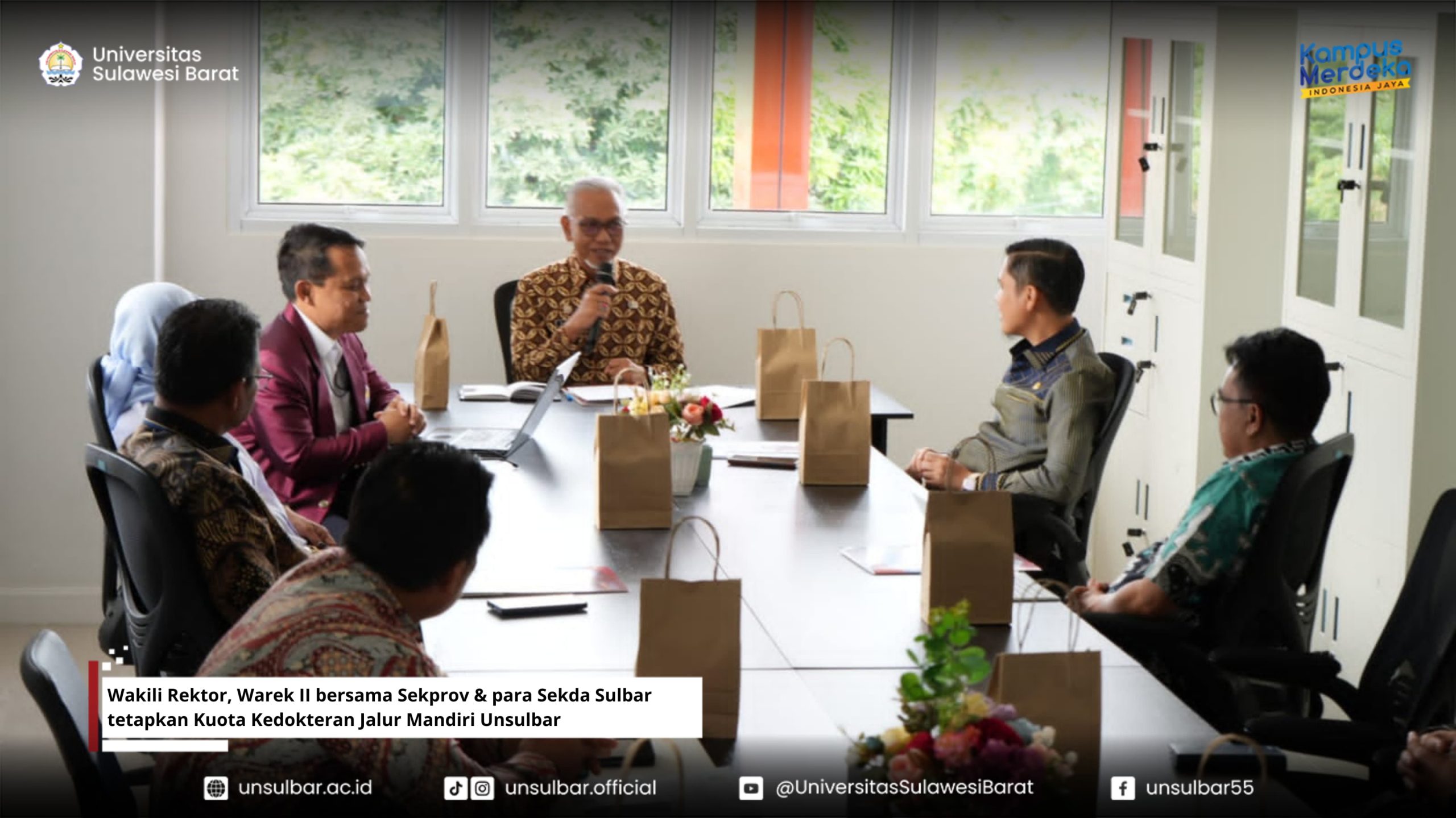 Wakili Rektor, Warek II bersama Sekprov & para Sekda Sulbar tetapkan Kuota Kedokteran Jalur Mandiri Unsulbar