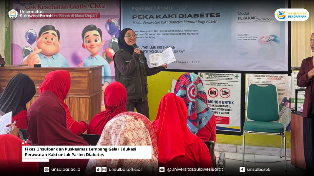 Fikes Unsulbar dan Puskesmas Lembang Gelar Edukasi Perawatan Kaki untuk Pasien Diabetes