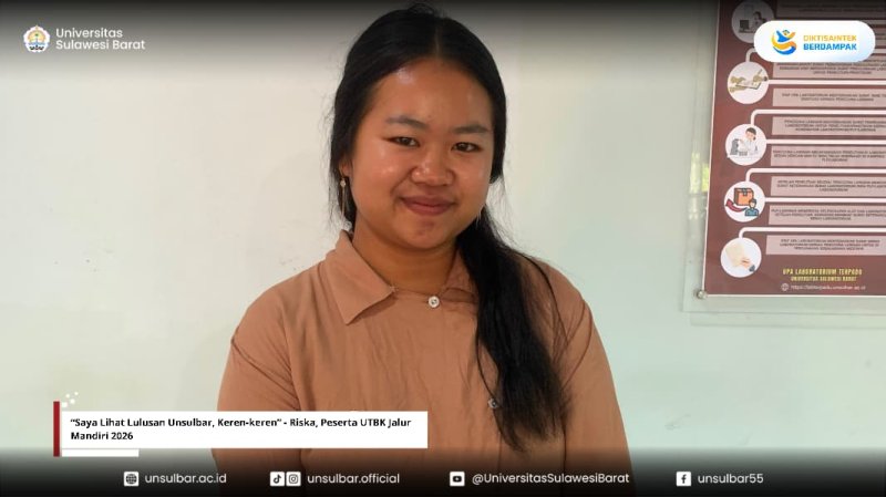 “Saya Lihat Lulusan Unsulbar, Keren-keren” - Riska, Peserta UTBK Jalur Mandiri 2026