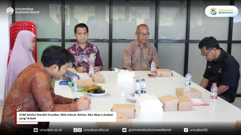UTBK Seleksi Mandiri Unsulbar 2026 Selesai, Rektor: Kita Akan Luluskan yang Terbaik