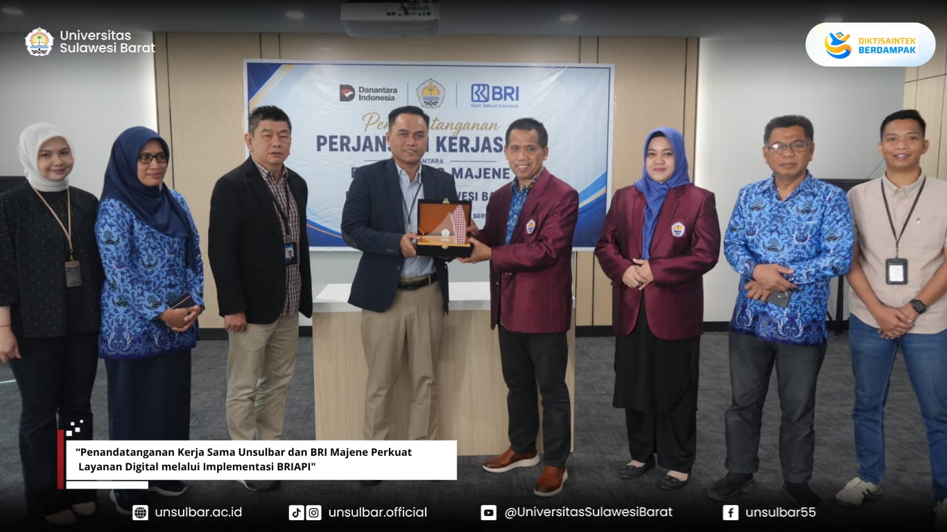 Penandatanganan Kerja Sama Unsulbar dan BRI Majene Perkuat Layanan Digital melalui Implementasi BRIAPI