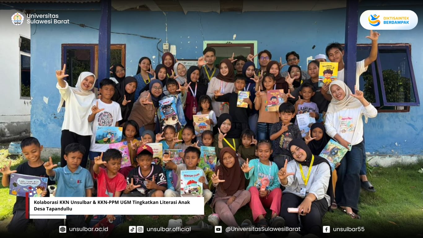 Kolaborasi KKN Unsulbar & KKN-PPM UGM Tingkatkan Literasi Anak Desa Tapandullu