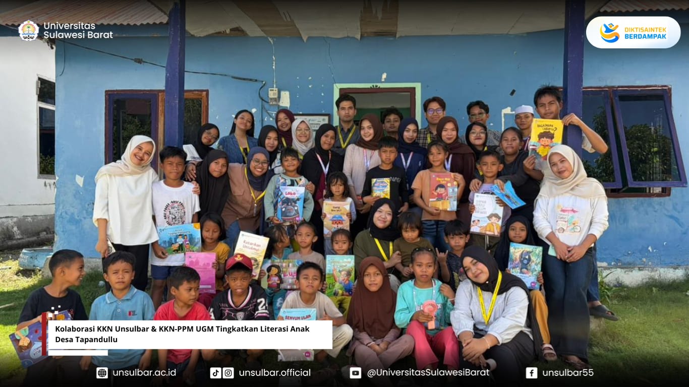 Kolaborasi KKN Unsulbar & KKN-PPM UGM Tingkatkan Literasi Anak Desa Tapandullu