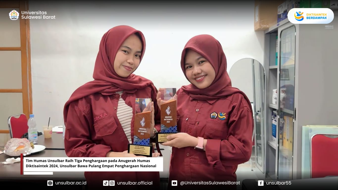 Tim Humas Unsulbar Raih Tiga Penghargaan pada Anugerah Humas Diktisaintek 2024, Unsulbar Bawa Pulang Empat Penghargaan Nasional